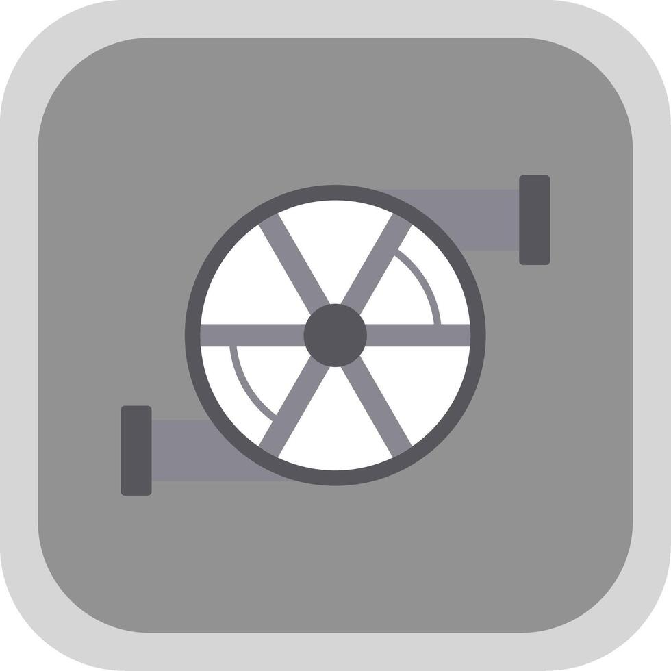 Turbo Flat Round Corner Icon vector