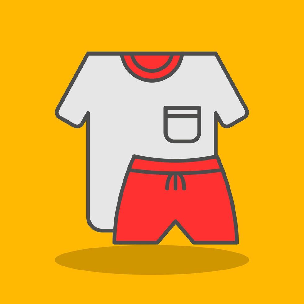 Sport Wear Filled Shadow Icon vector