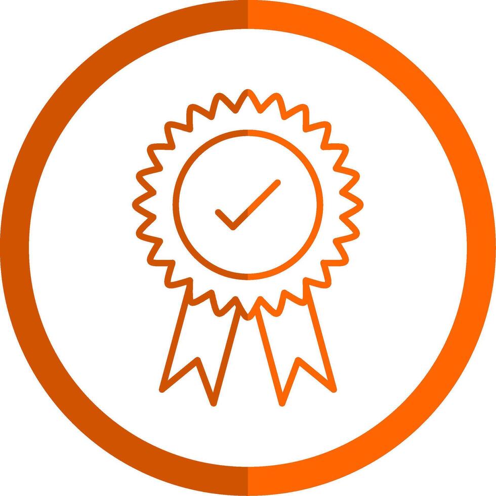 alto calidad línea naranja circulo icono vector