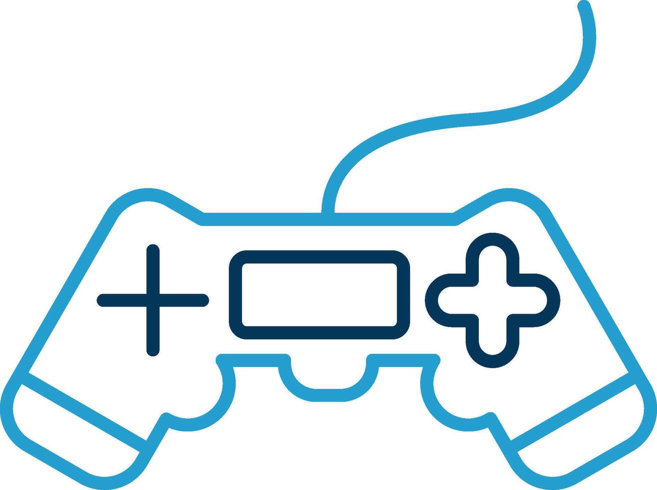Game Line Blue Two Color Icon vector