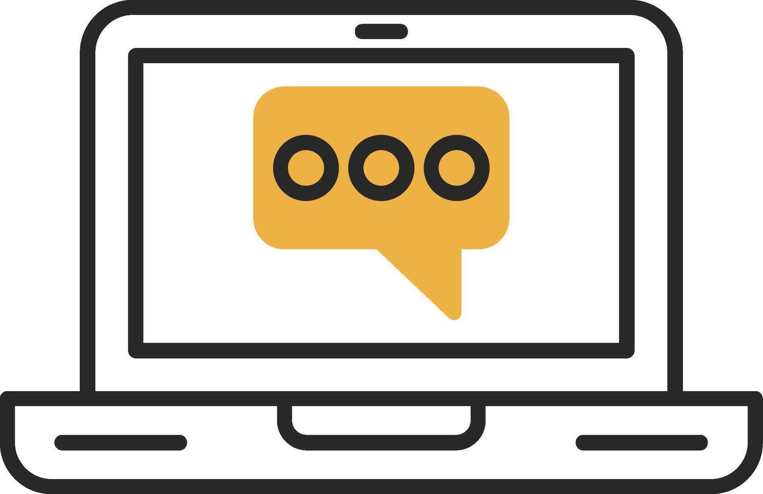 Chat Skined Filled Icon vector