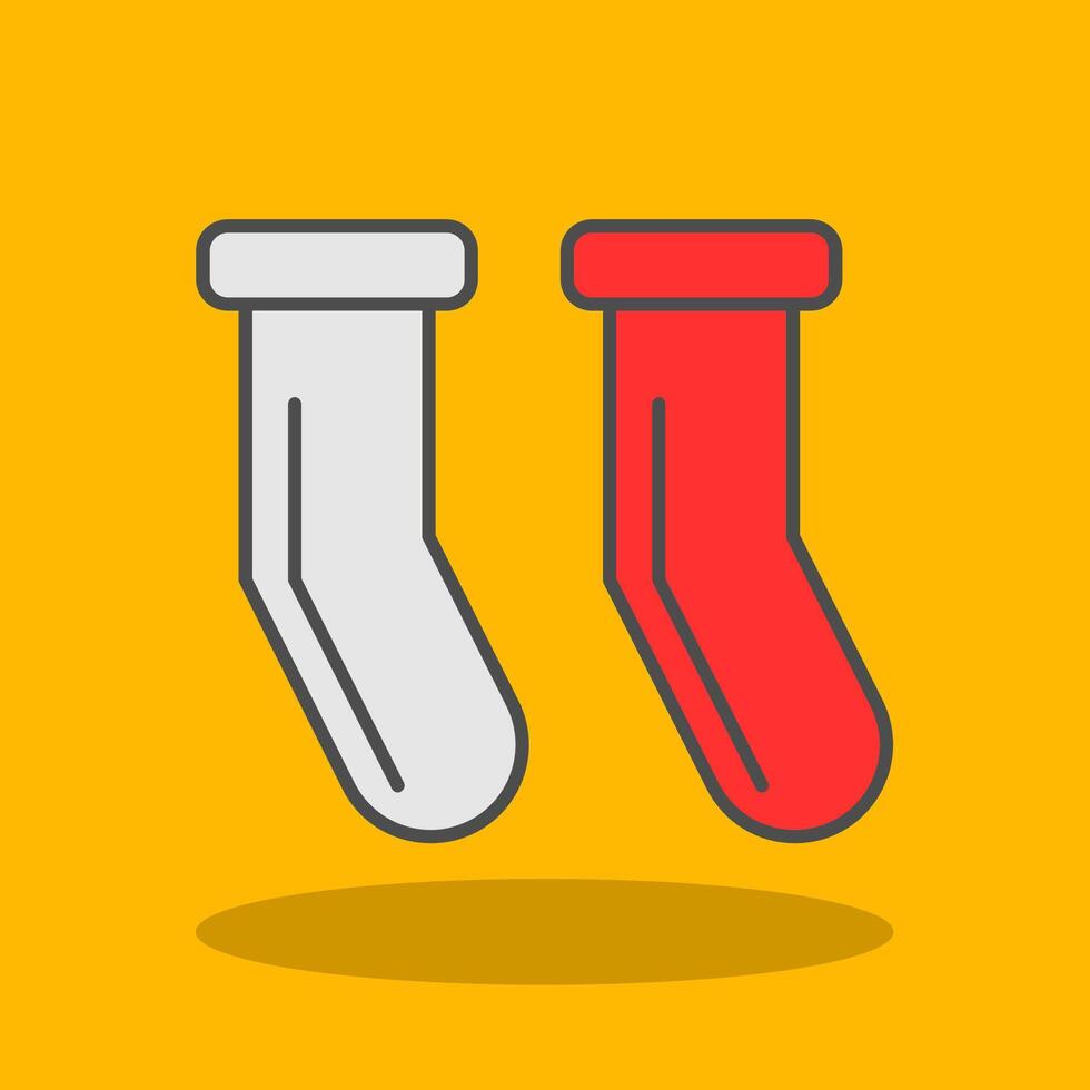 Socks Filled Shadow Icon vector