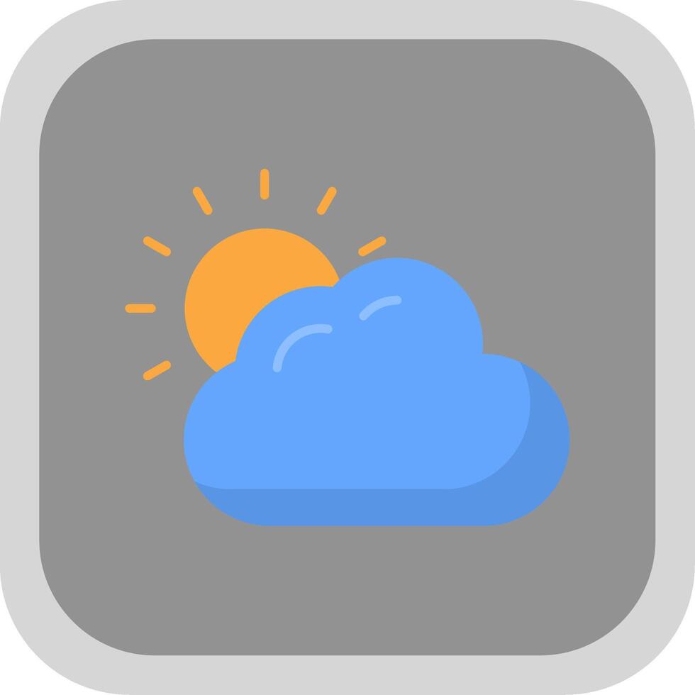 Weather Flat Round Corner Icon vector
