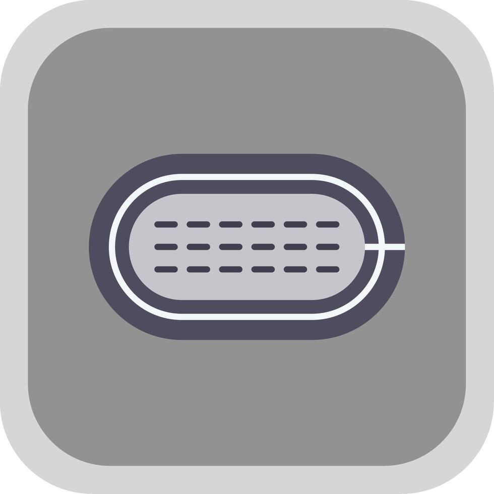 Running Track Flat Round Corner Icon vector