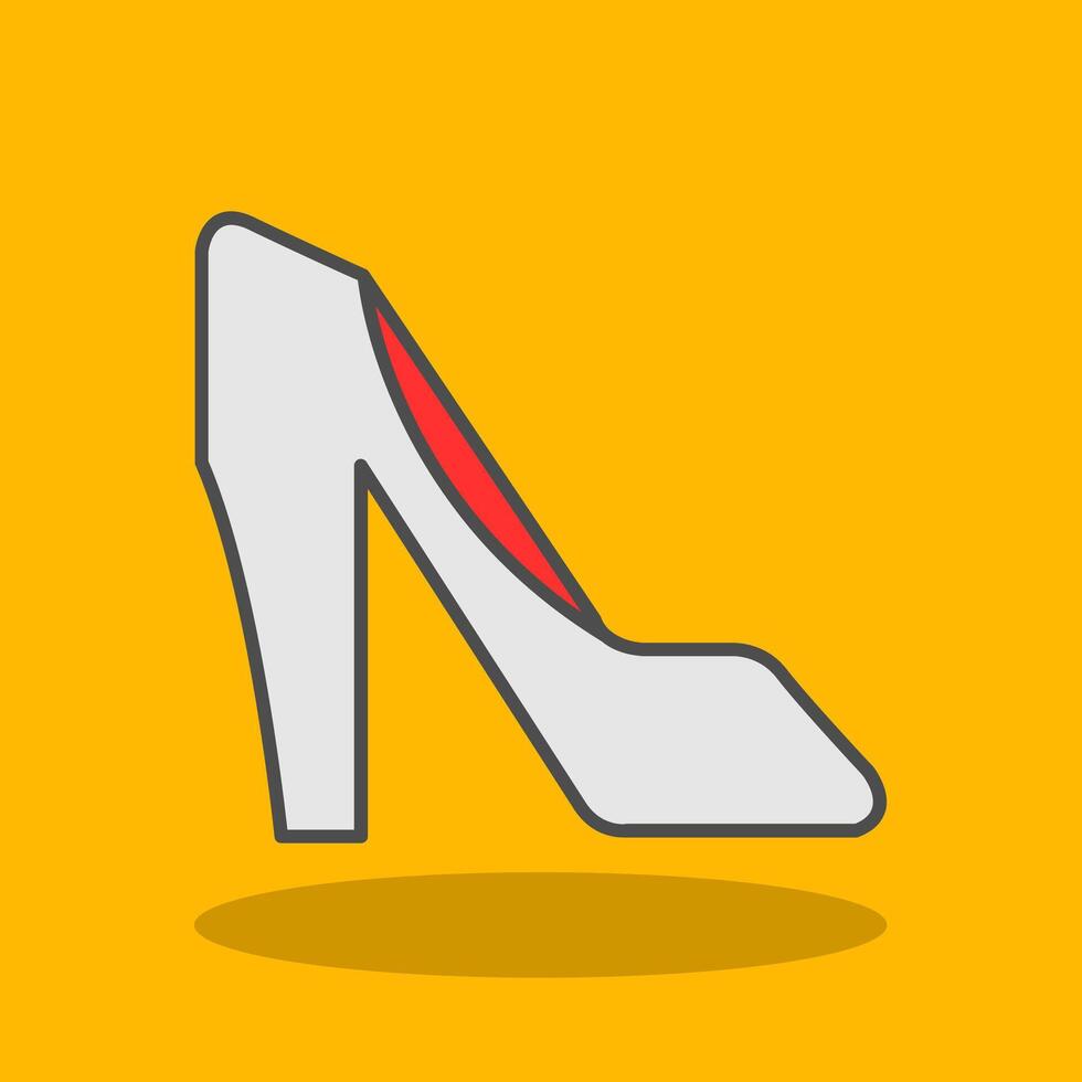 High Heels Filled Shadow Icon vector