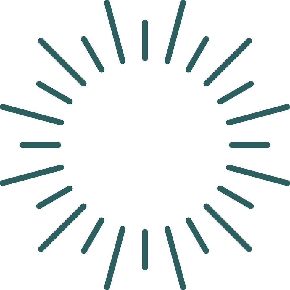Fireworks Line Gradient Round Corner Icon vector