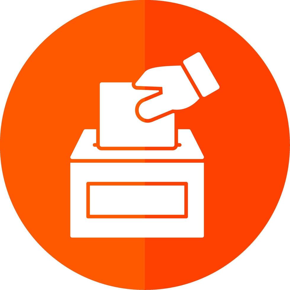 Voting Glyph Red Circle Icon vector