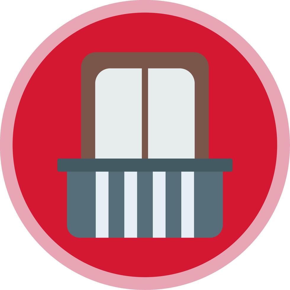 Balcony Flat Multi Circle Icon vector