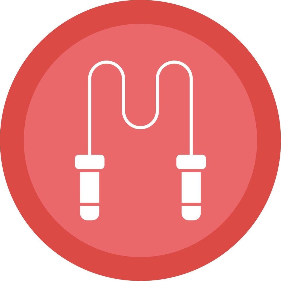 Skipping Rope Glyph Multi Circle Icon vector