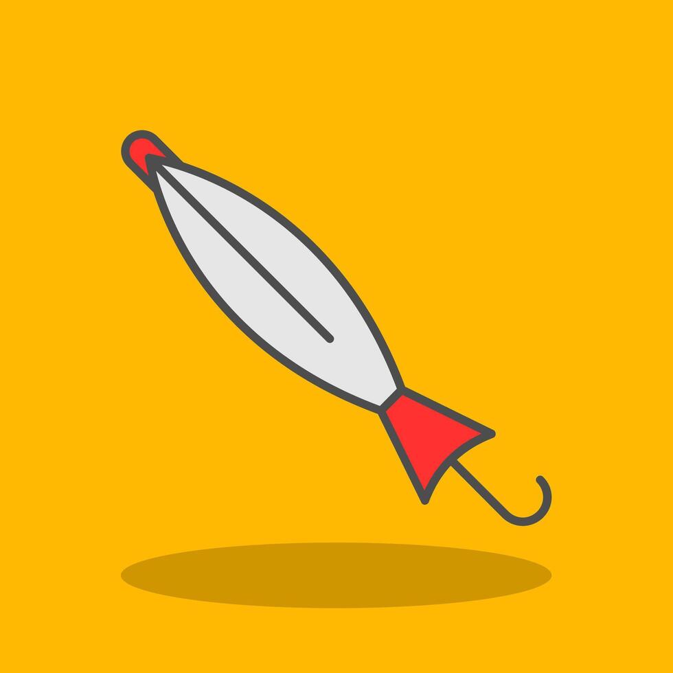 Closed Umbrella Filled Shadow Icon vector
