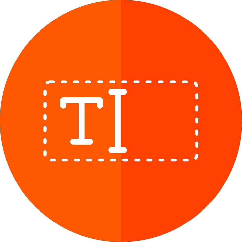 Text Box Glyph Red Circle Icon vector