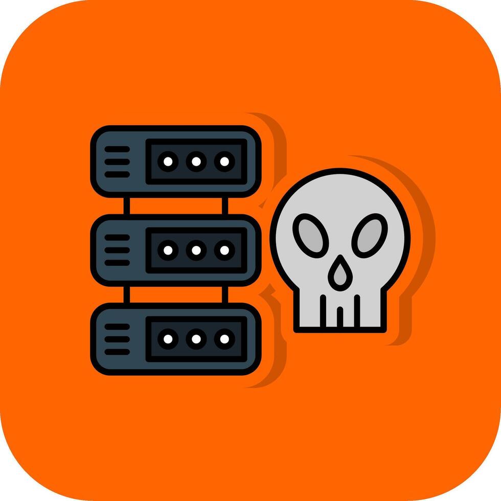 Hacking Filled Orange background Icon vector