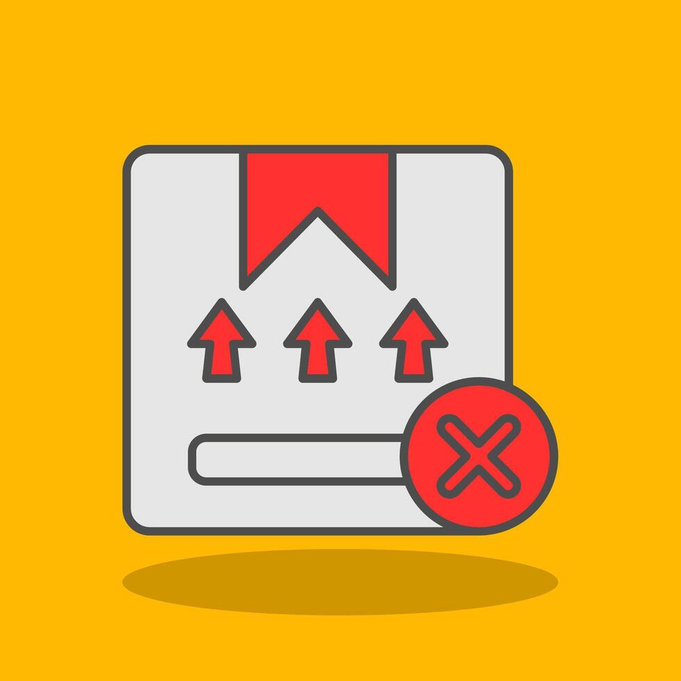Out Of Stock Filled Shadow Icon vector