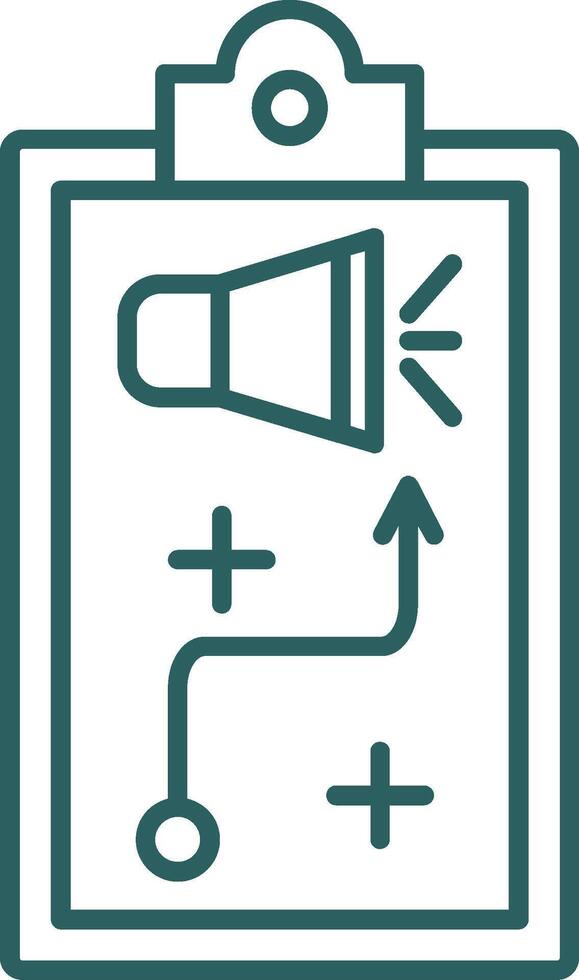 Strategy Line Gradient Round Corner Icon vector