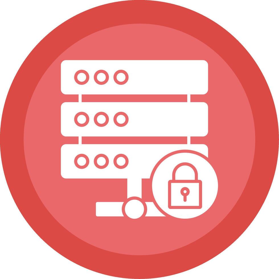 Locked Data Glyph Multi Circle Icon vector