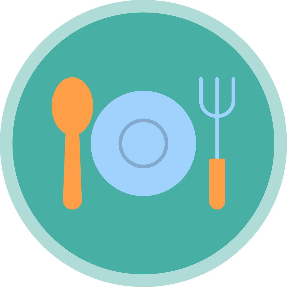 Cutlery Flat Multi Circle Icon vector