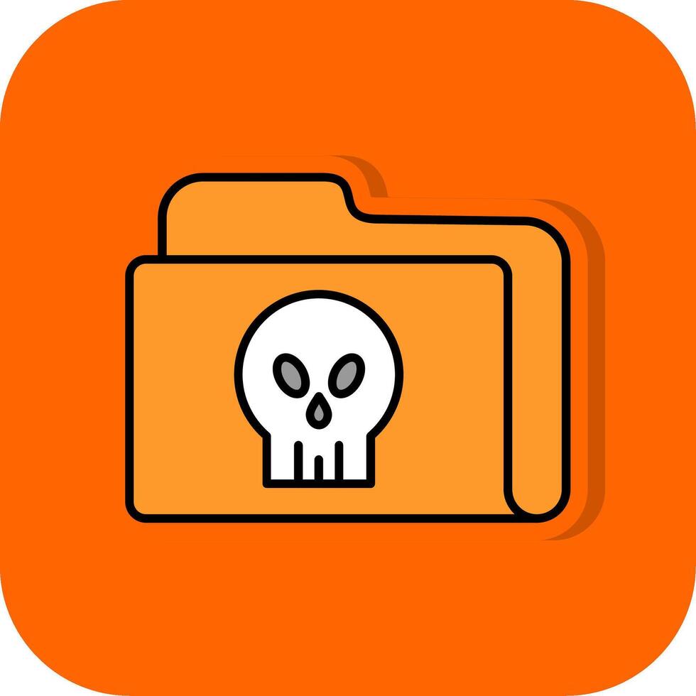 Folder Filled Orange background Icon vector