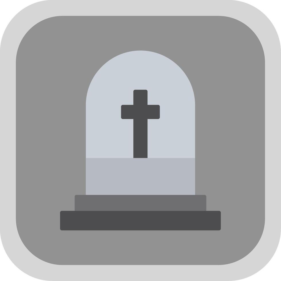 Grave Flat Round Corner Icon vector