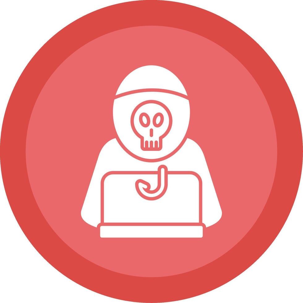 Data Phishing Glyph Multi Circle Icon vector