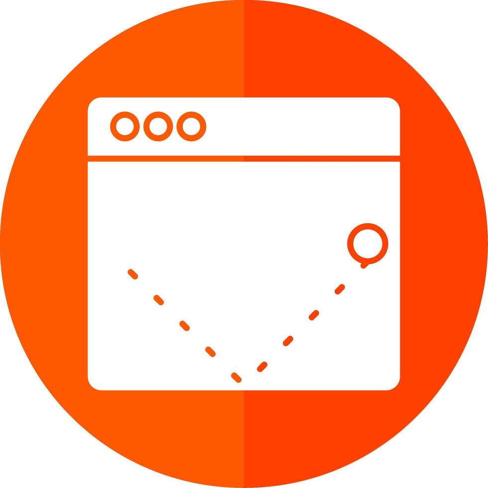 Bounce Rate Glyph Red Circle Icon vector