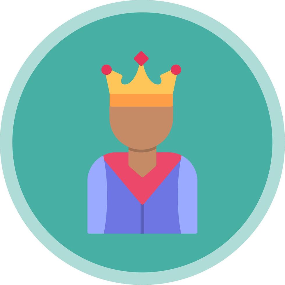 Prince Flat Multi Circle Icon vector