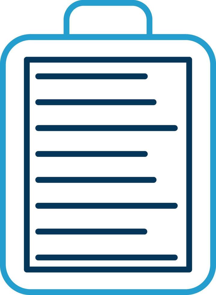 List Line Blue Two Color Icon vector