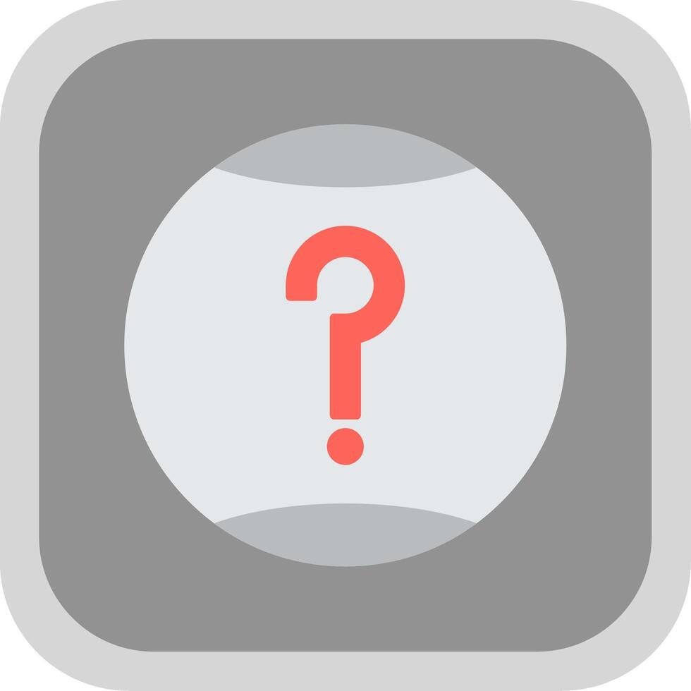 Question Flat Round Corner Icon vector