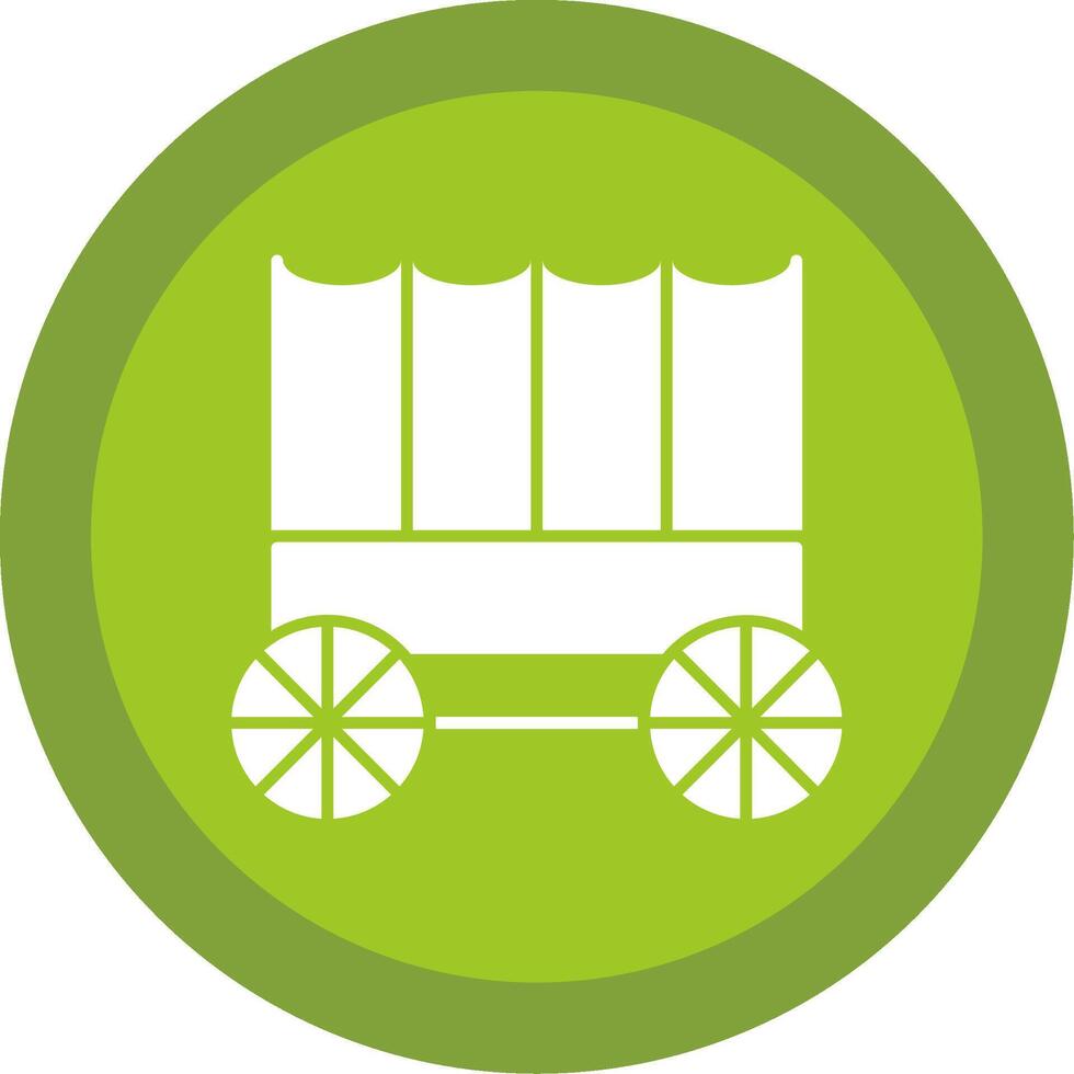 Carriage Glyph Multi Circle Icon vector