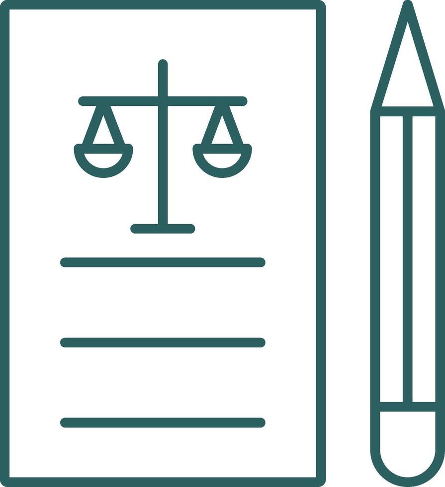 Legal Line Gradient Round Corner Icon vector