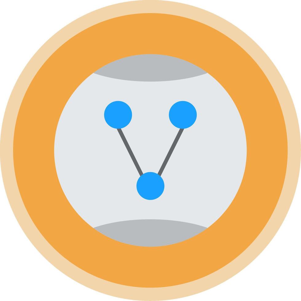 Share Option Flat Multi Circle Icon vector