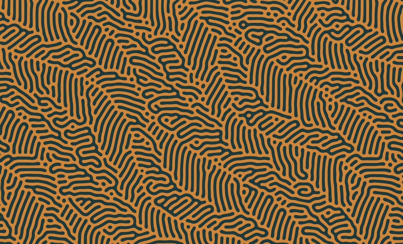 Orange green turing lines organic shape patterns background design vector