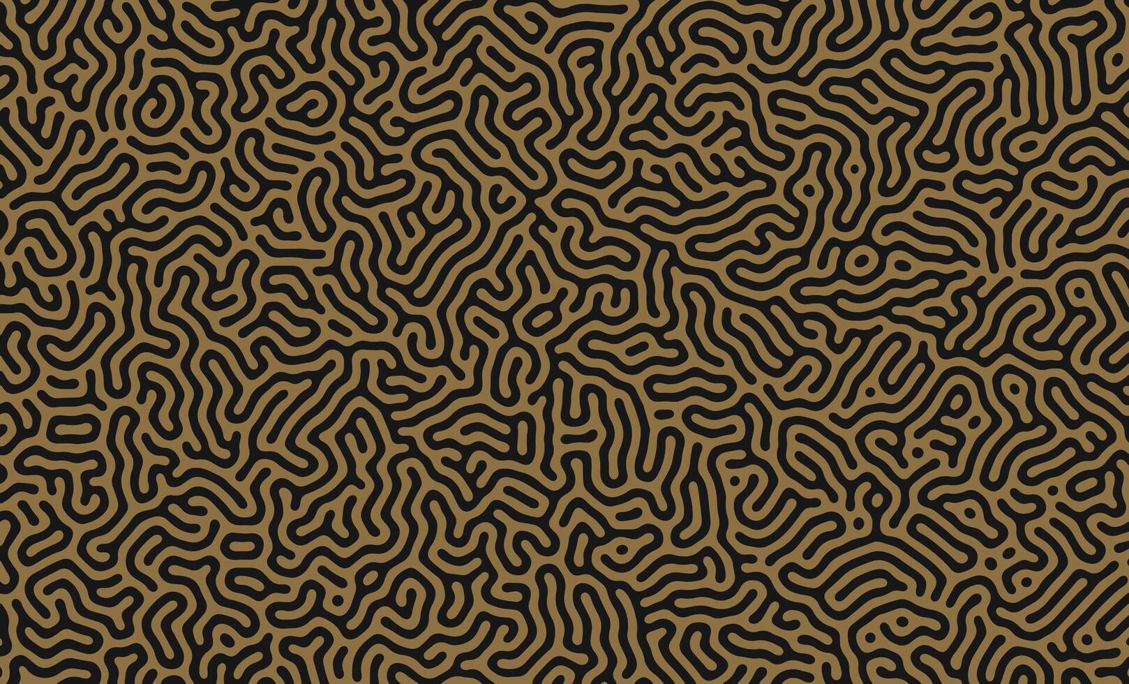 Brown and Black turing lines organic shape patterns background design vector