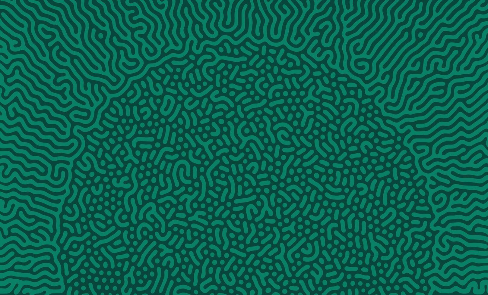 Green organic turing irregular lines background with unique pattern design vector