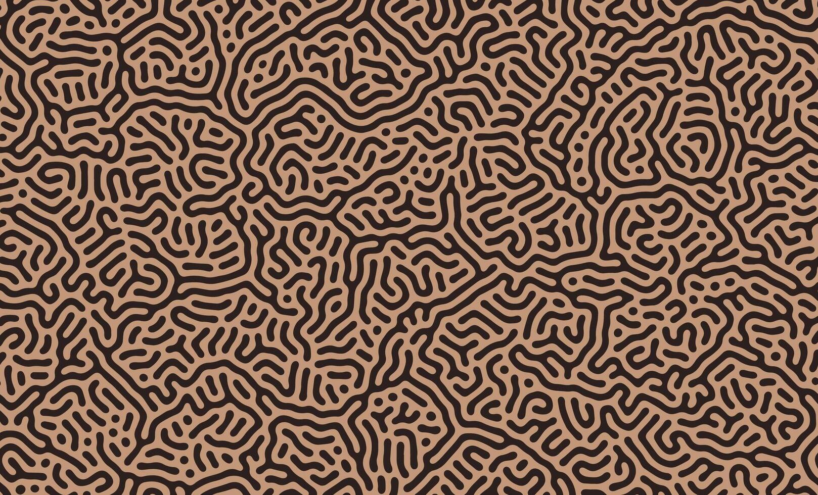 Orange turing lines organic shape patterns background design vector