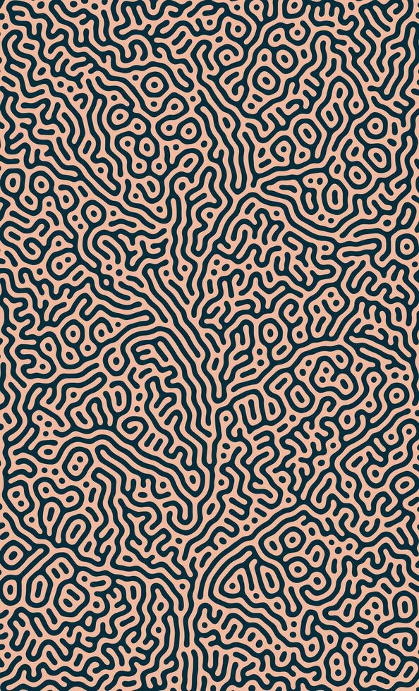 Orange tree turing lines organic shape patterns background design vector