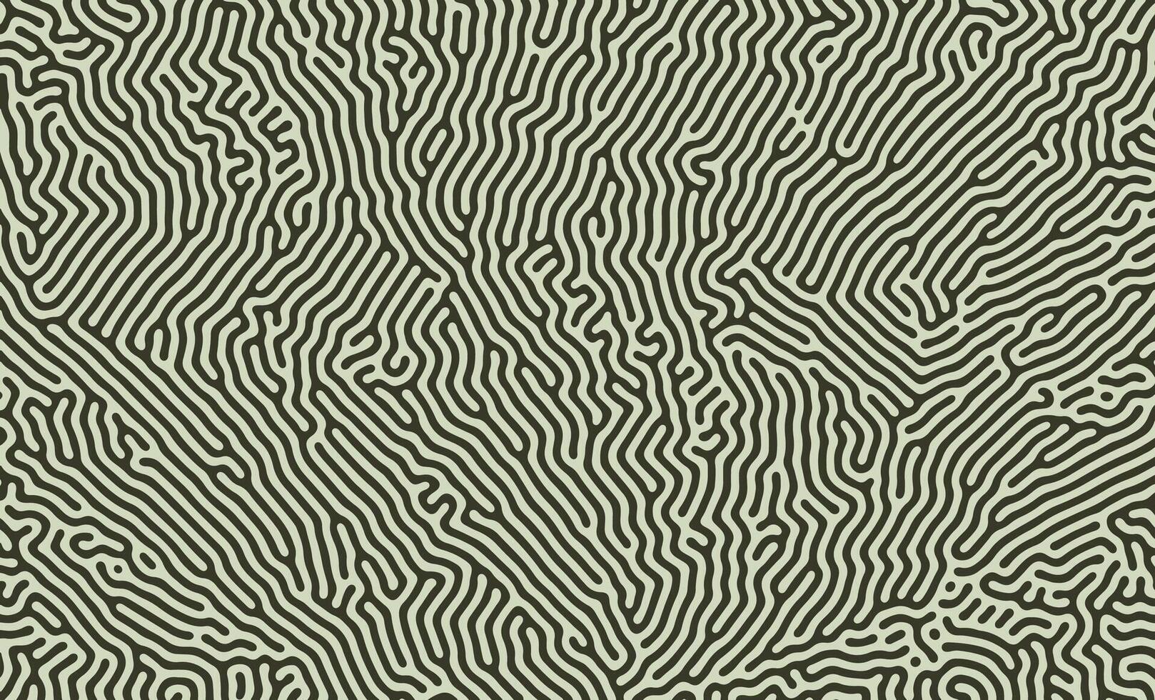Monochrome green turing lines organic shape patterns background design vector