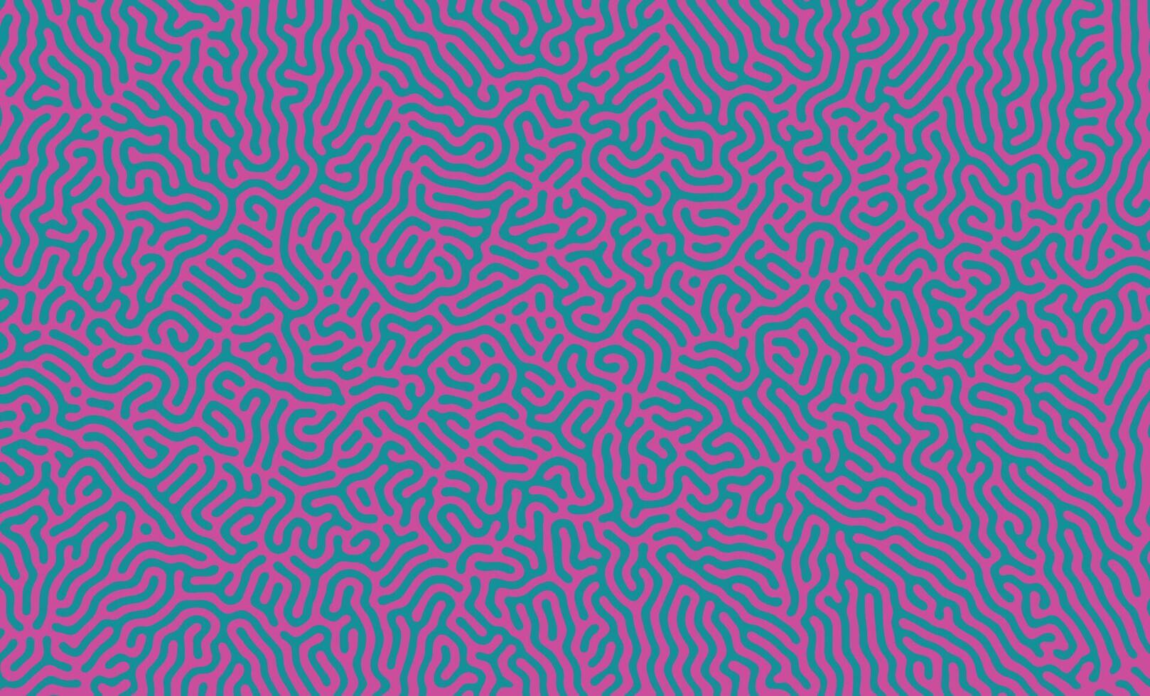 Green and Purple organic turing irregular lines background with unique pattern design vector