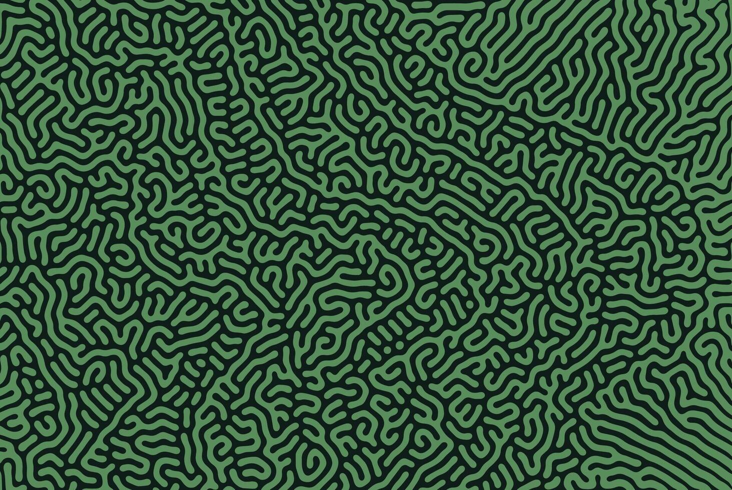 Black and green organic turing irregular lines background with unique pattern design vector