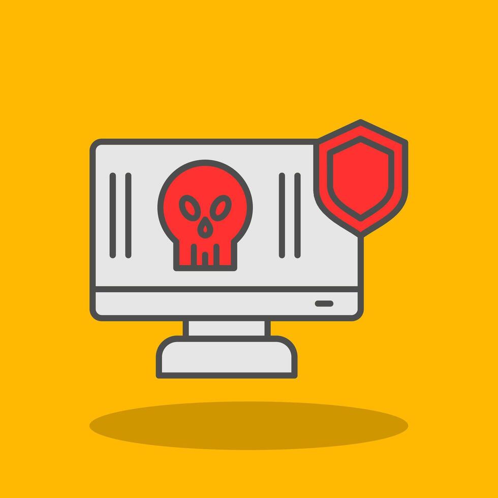 Antivirus Filled Shadow Icon vector