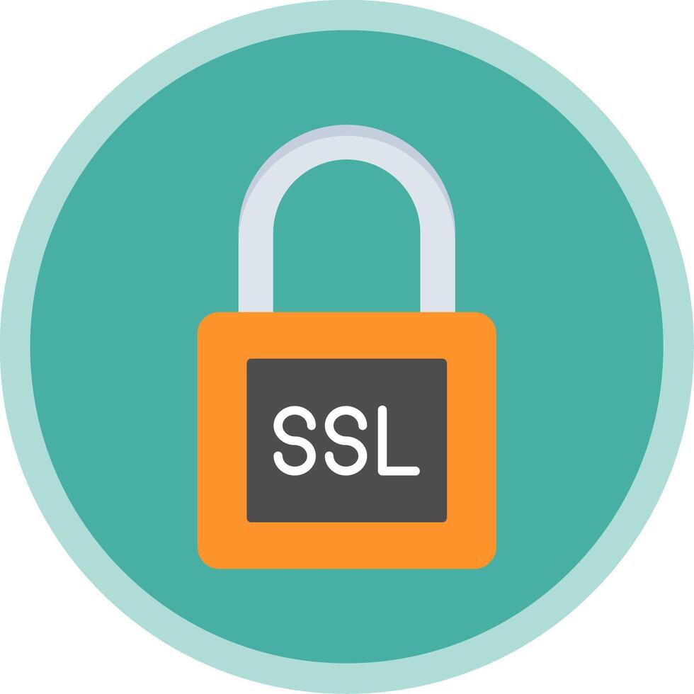 SSL Flat Multi Circle Icon vector