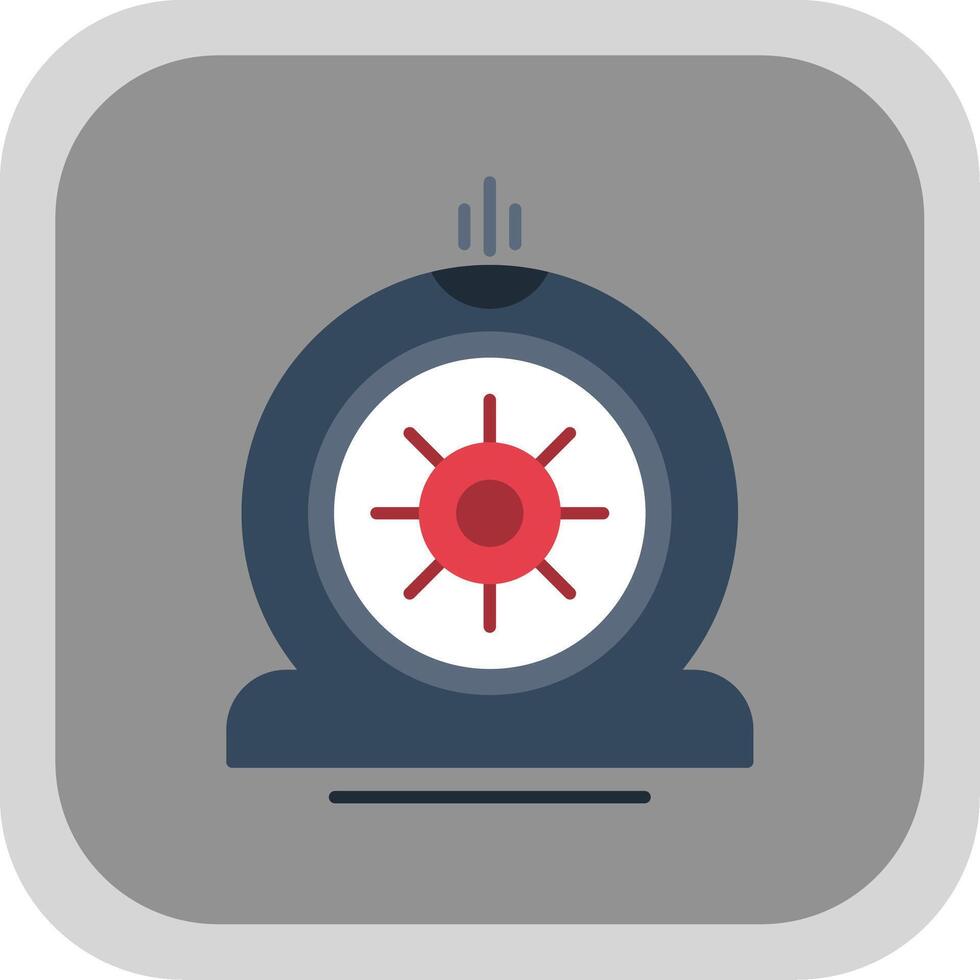 Flat Tire Flat Round Corner Icon vector