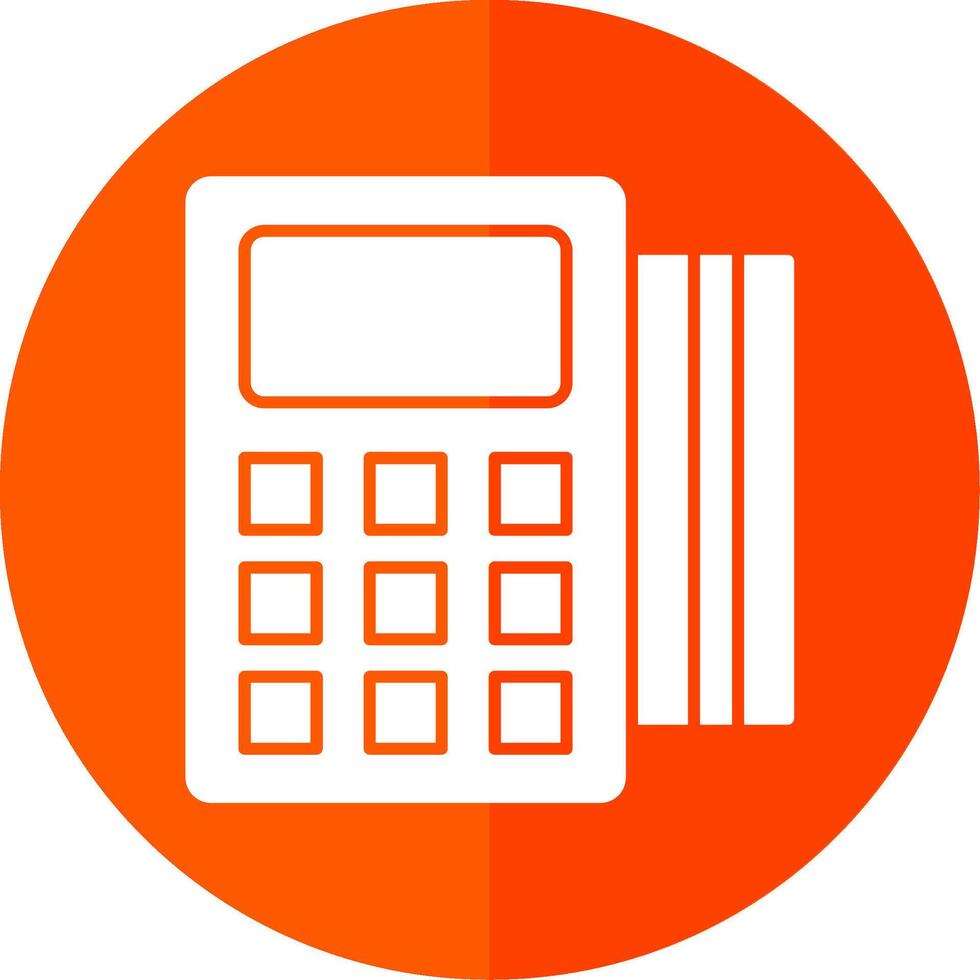 Pos Terminal Glyph Red Circle Icon vector