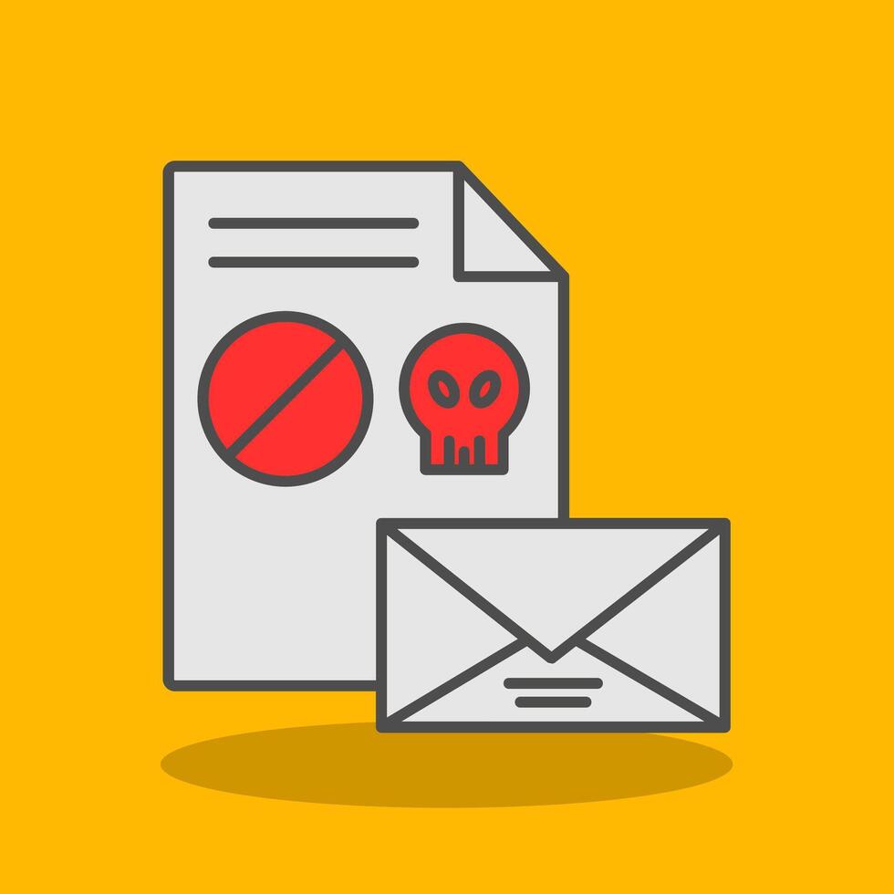 Spam Filled Shadow Icon vector