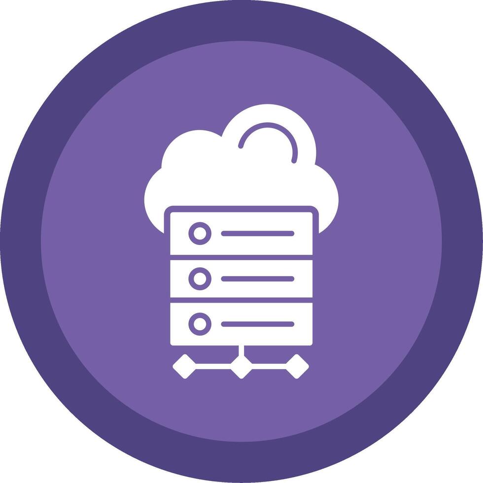 Data Storage Glyph Multi Circle Icon vector