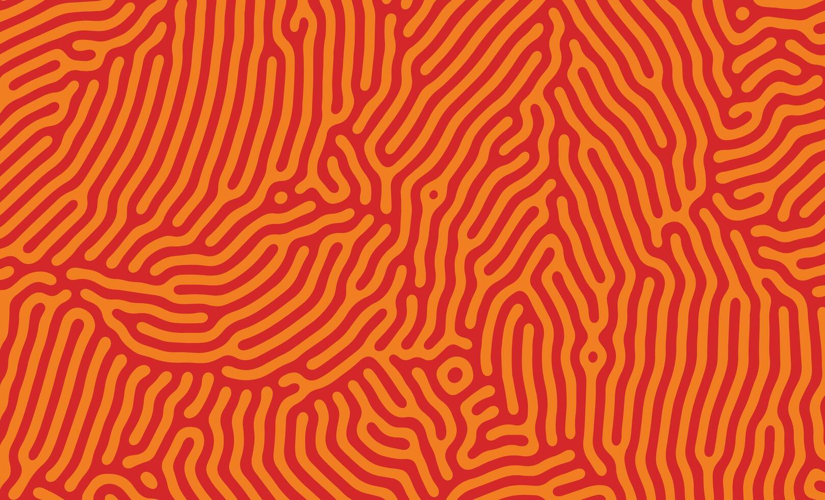 Orange leaves Organic Turing Seamless Pattern. Abstract organic background vector
