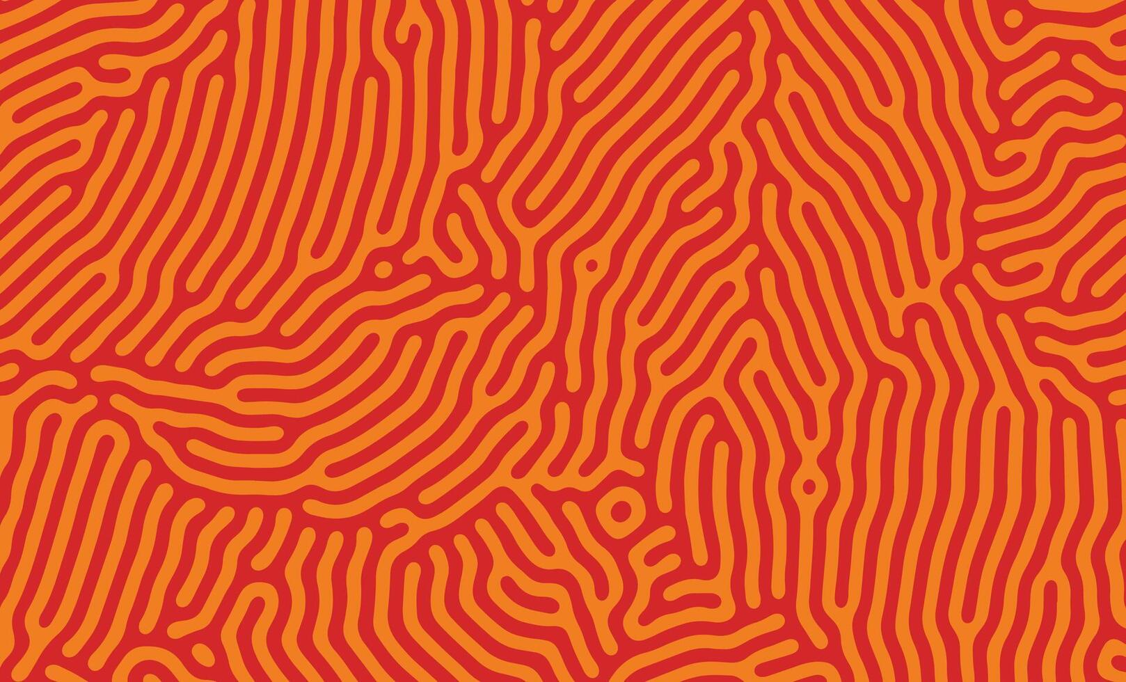 Orange leaves Organic Turing Seamless Pattern. Abstract organic background vector