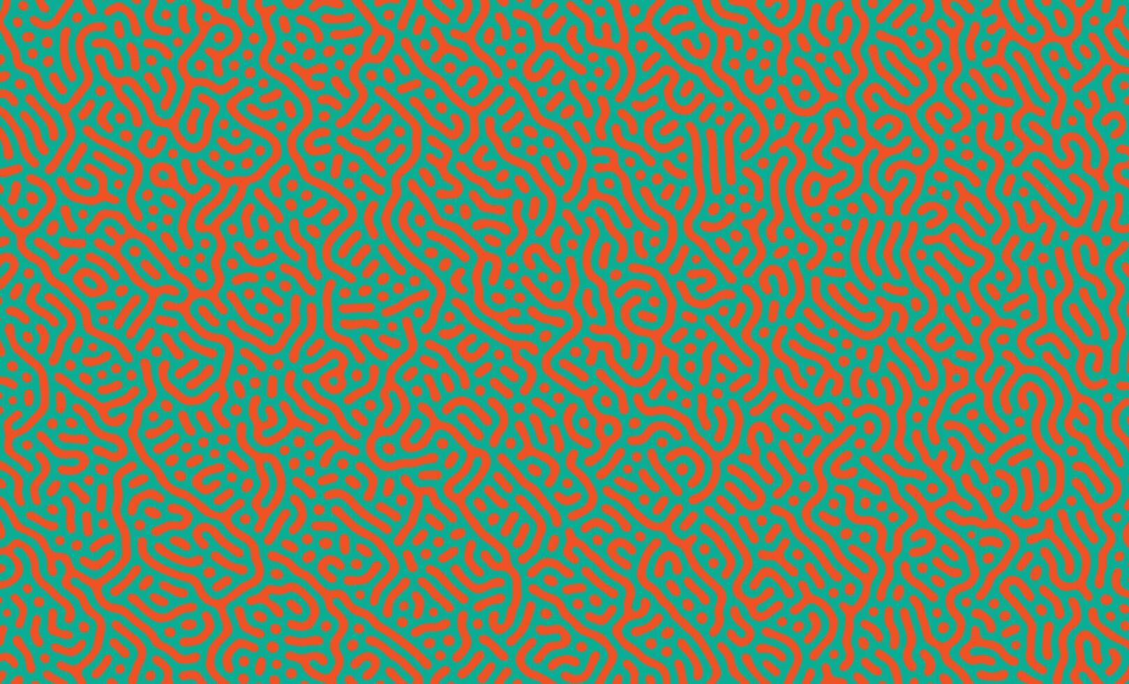 Green and Orange Organic Turing Seamless Pattern. Abstract organic background vector