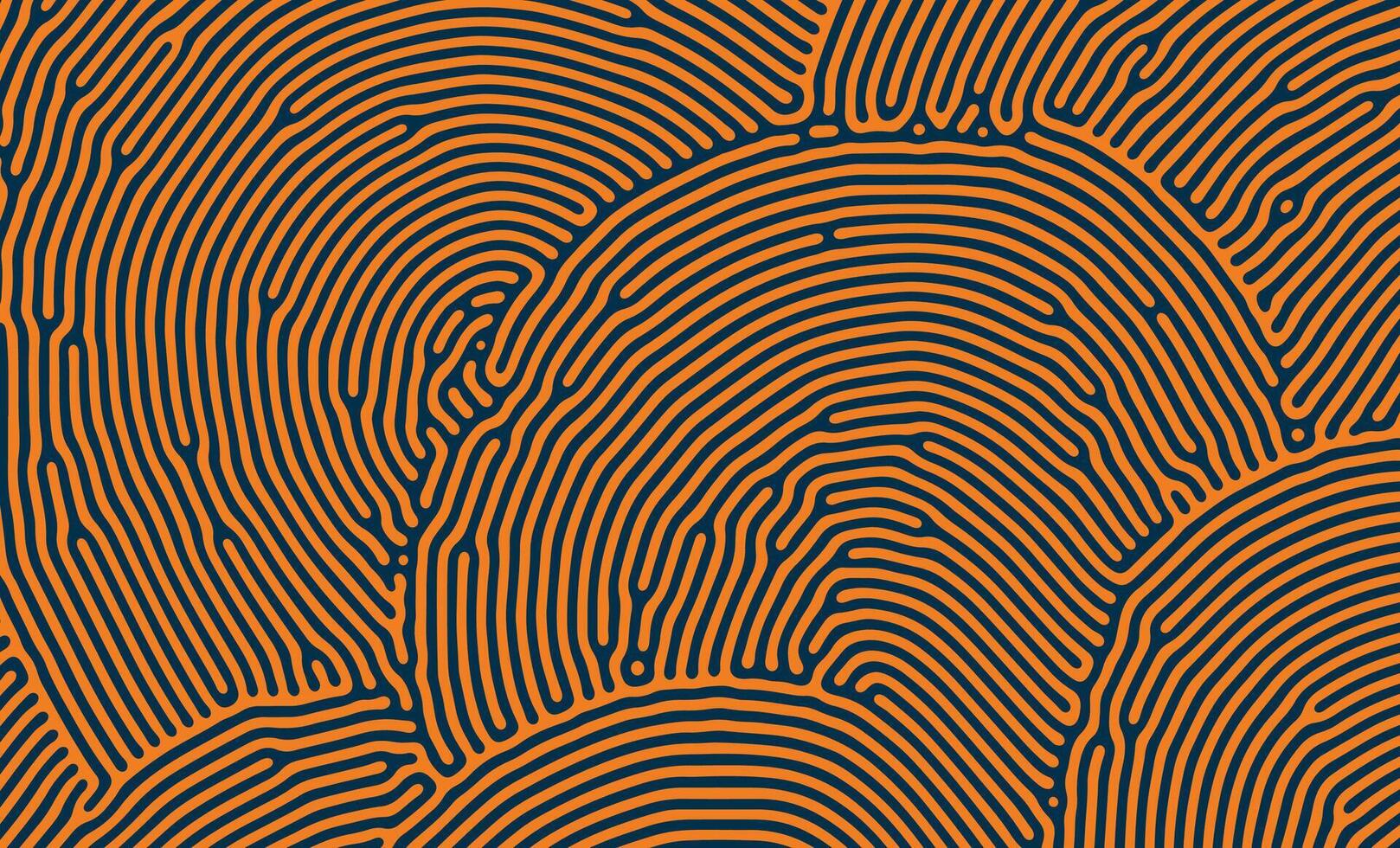 Rounded Orange Organic Turing Seamless Pattern. Abstract organic background vector