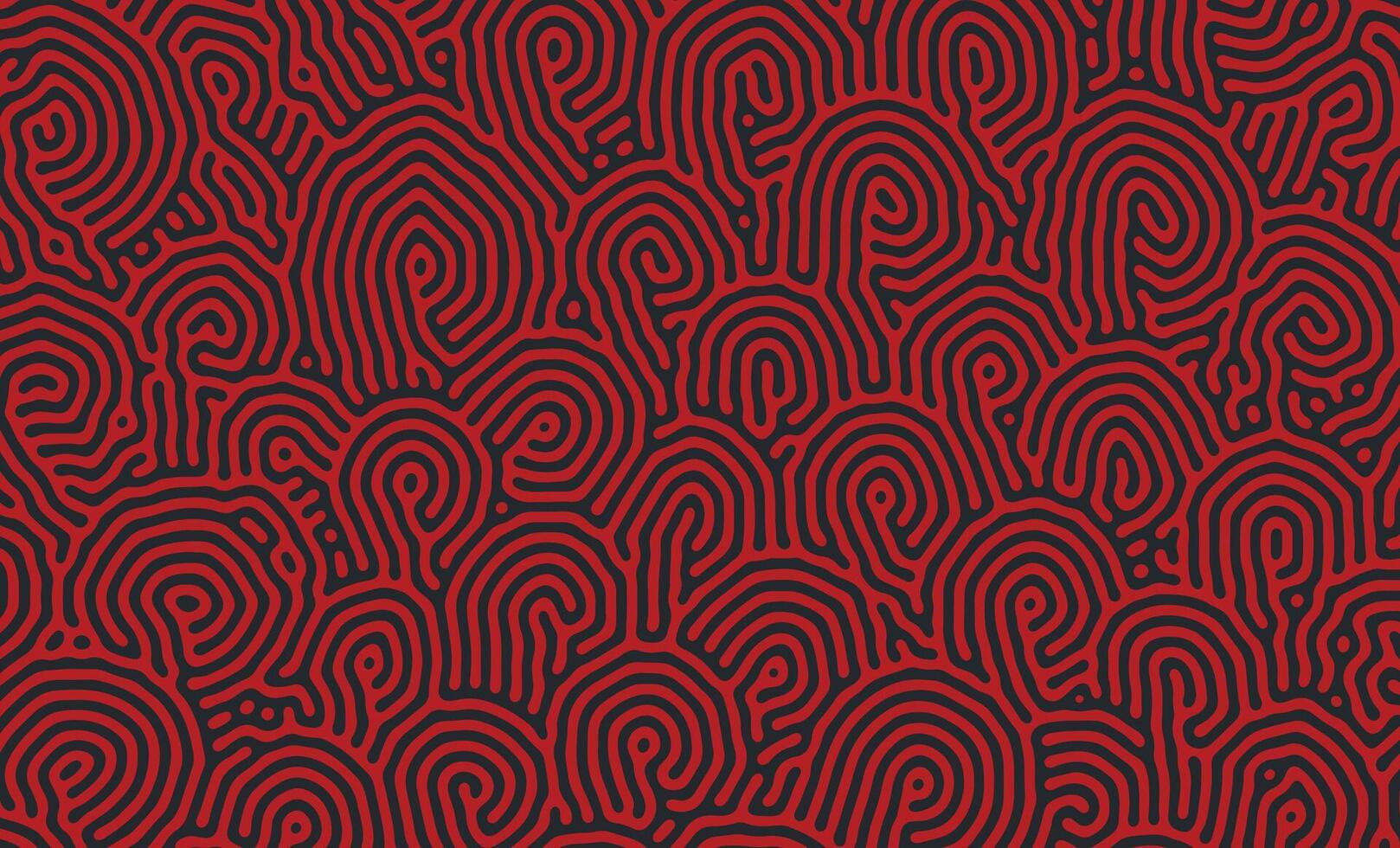 Red Organic Turing Seamless Pattern. Abstract organic background vector