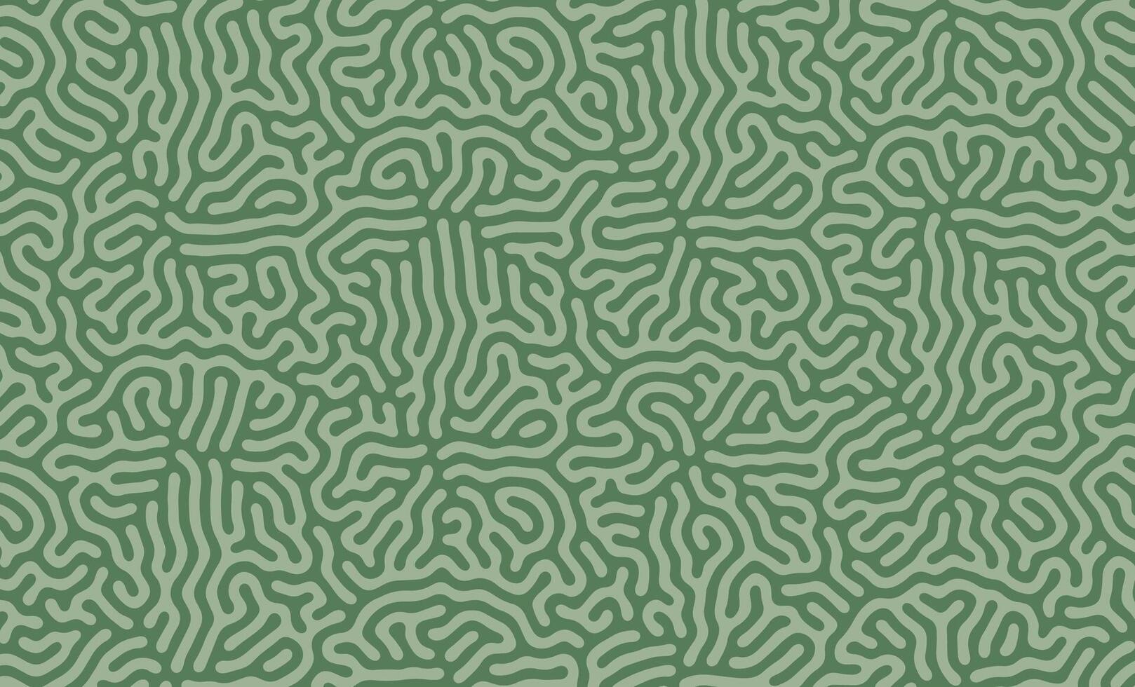 Green Organic Turing Seamless Pattern. Abstract organic background vector